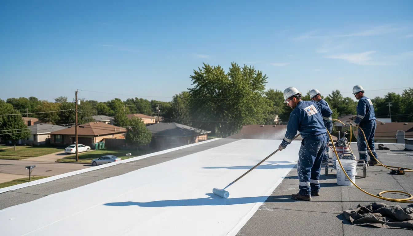 Commercial roof coating in Shelburn, IN near me